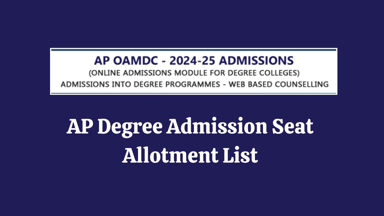 AP Degree Admission Seat Allotment List