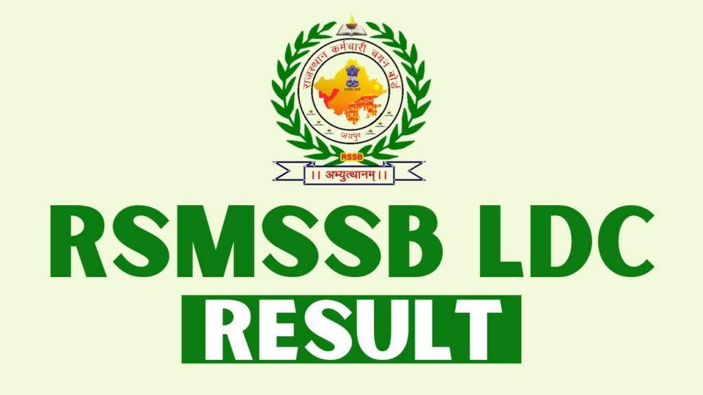 RSMSSB LDC Result