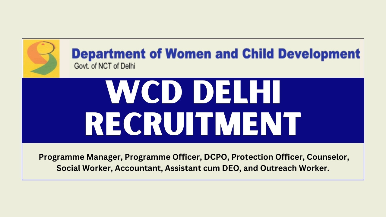 wcd delhi recruitment