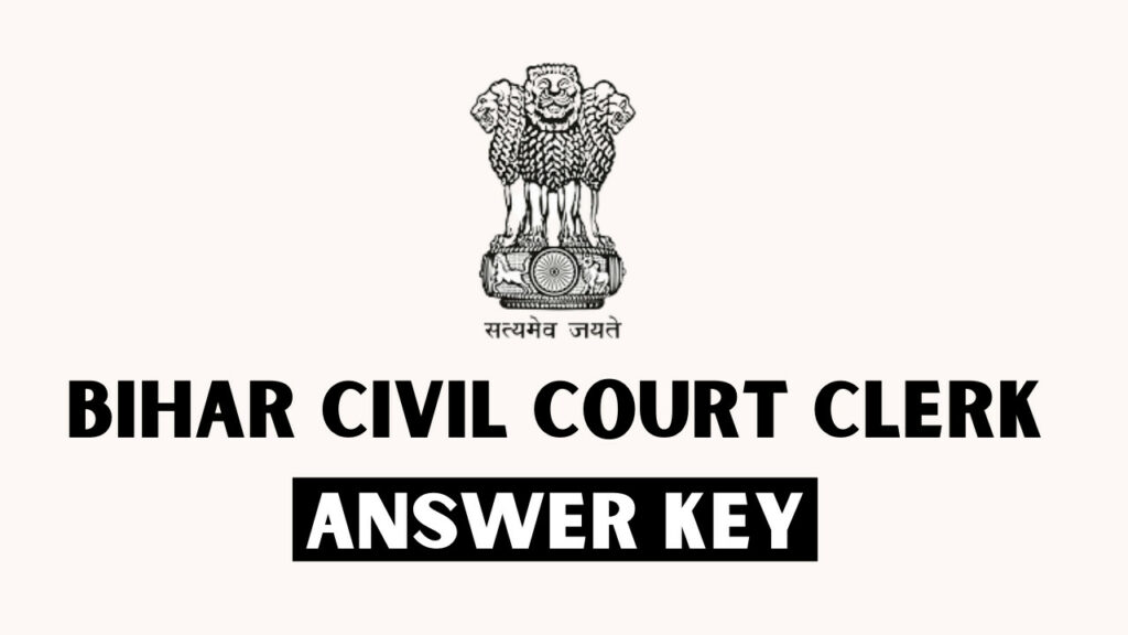 Bihar Civil Court Clerk Answer Key