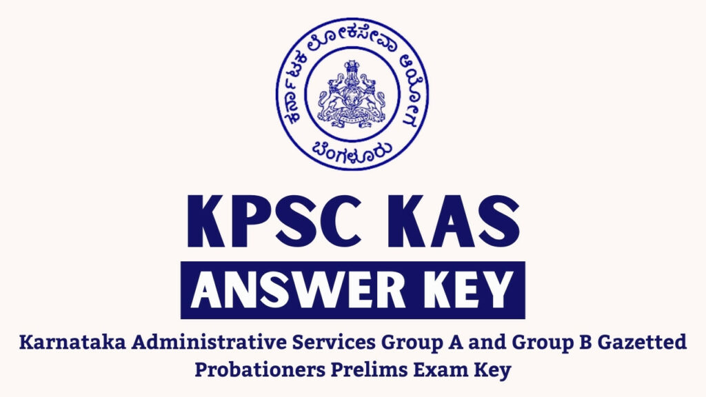 KPSC KAS Key