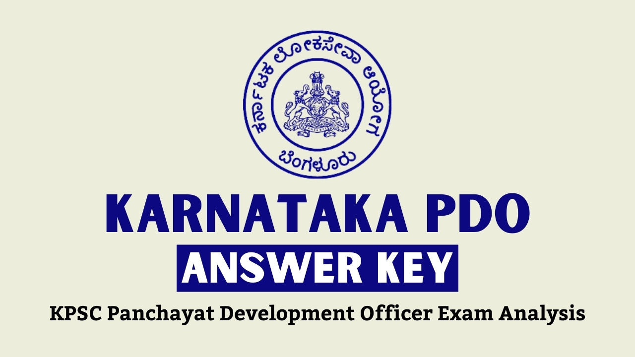 kpsc pdo exam answer key