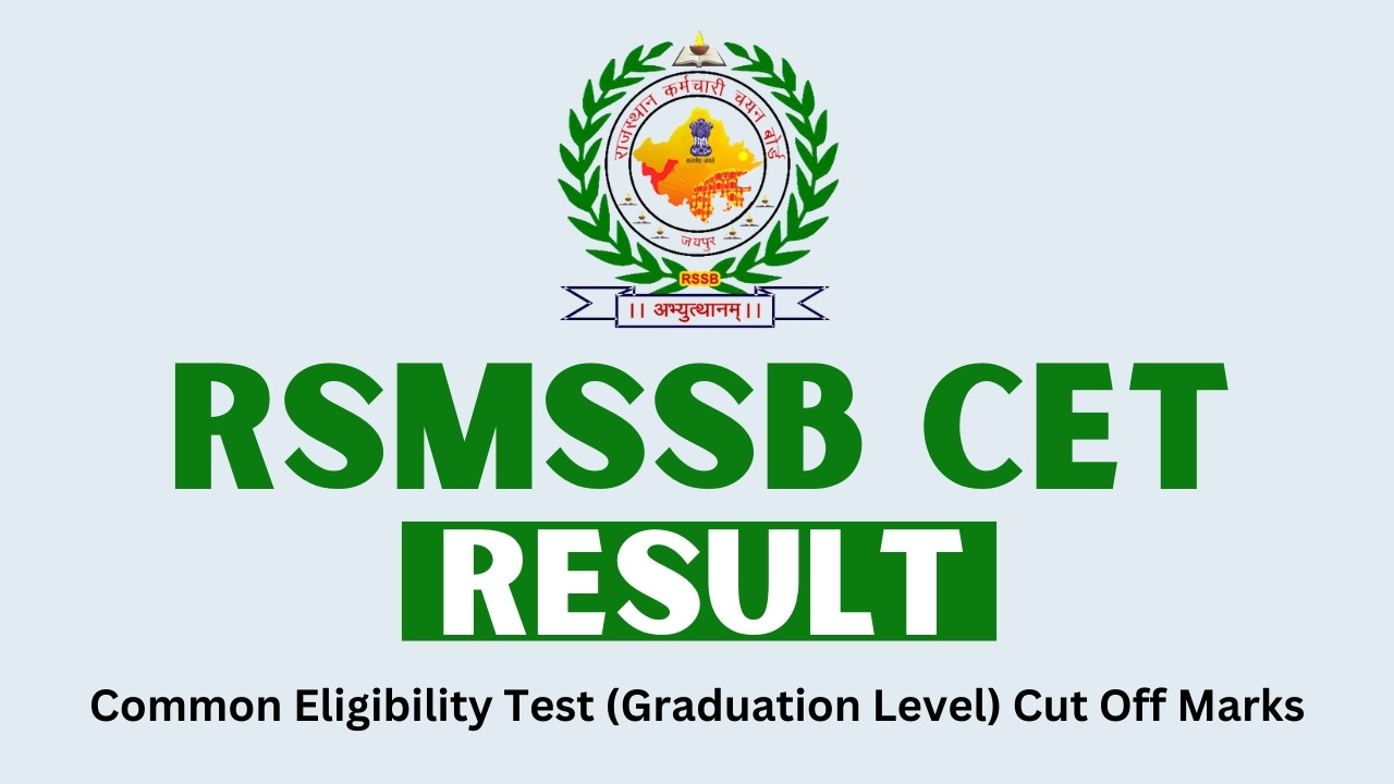 RSMSSB CET Graduation Level Result